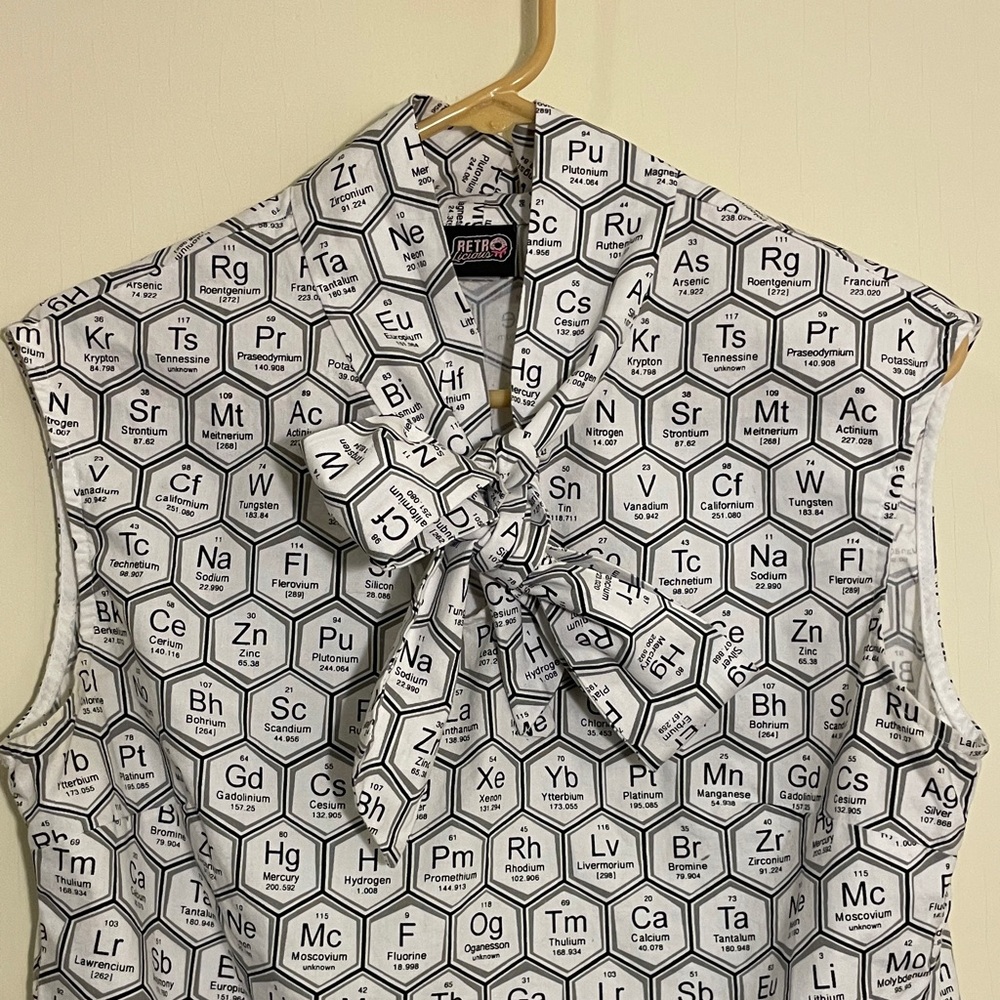 Retrolicious Periodic Table Tie-Neck Camisole